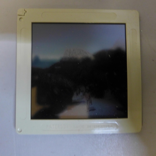 723 - Kodak slides mainly Holy Land, plus slide viewers, binoculars and lenses