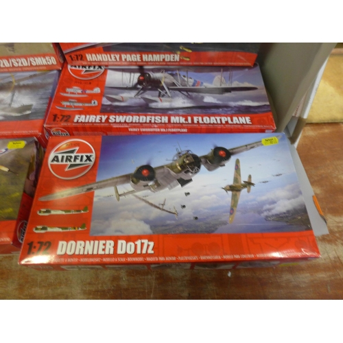 752 - Eight 1:72 scale Airfix kits of WWII and later aircraft, all unopened