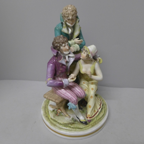 782 - A Neapolitan figure, a/f, restored, and two other Neapolitan style figures