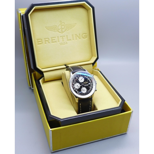 817 - A Breitling Navitimer wristwatch,  A13322/536547, boxed with papers, insurance valuation for £3,550 ... 