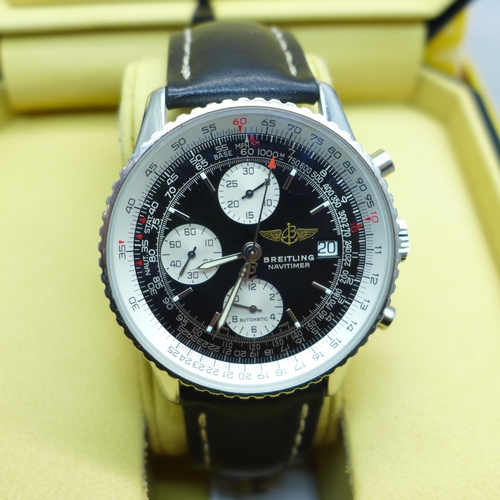 817 - A Breitling Navitimer wristwatch,  A13322/536547, boxed with papers, insurance valuation for £3,550 ... 