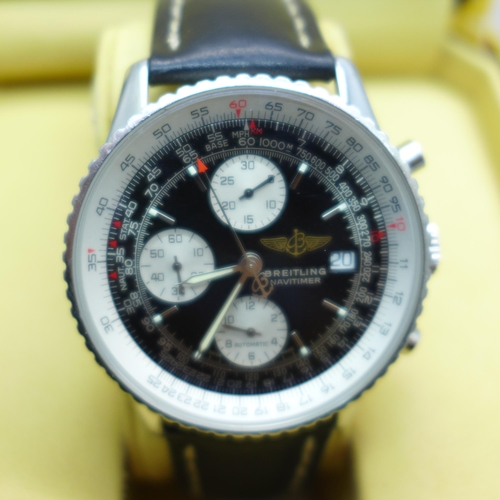 817 - A Breitling Navitimer wristwatch,  A13322/536547, boxed with papers, insurance valuation for £3,550 ... 