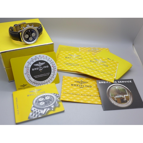 817 - A Breitling Navitimer wristwatch,  A13322/536547, boxed with papers, insurance valuation for £3,550 ... 