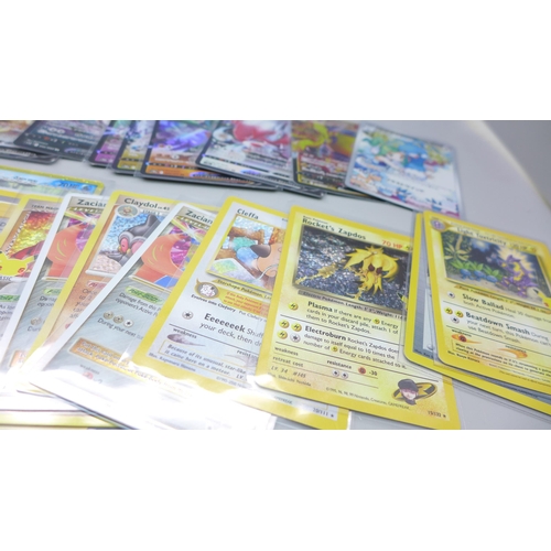 823 - Fourteen Japanese full artwork, V, V-Max and V-Star holographic Pokemon cards and twenty 25th Celebr... 