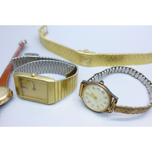 850 - Mechanical and quartz wristwatches including Smiths De Luxe, Seiko, Skagen, etc.