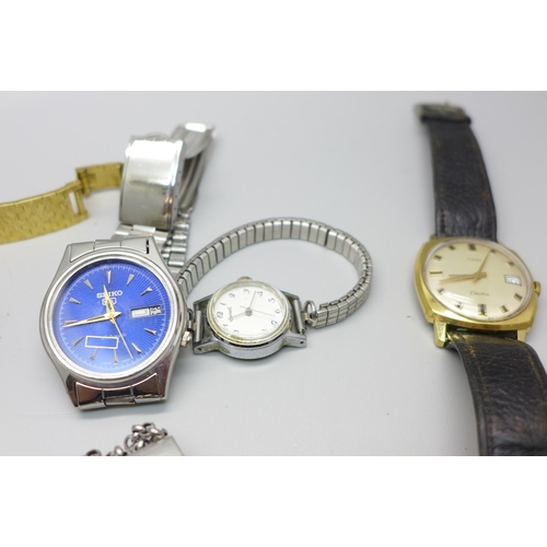 850 - Mechanical and quartz wristwatches including Smiths De Luxe, Seiko, Skagen, etc.