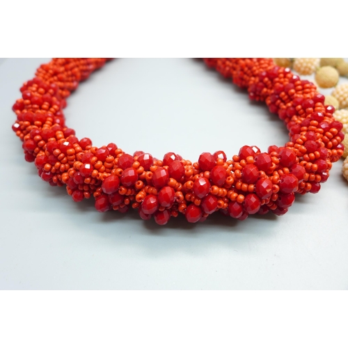 865 - Three bead necklets