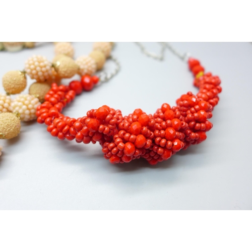 865 - Three bead necklets