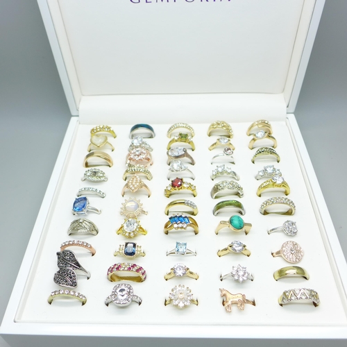 882 - Fifty costume rings