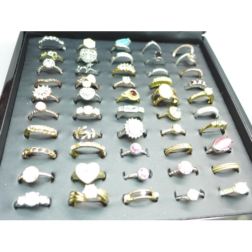 883 - Fifty costume rings