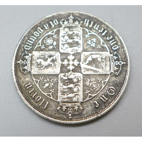 929 - A Victorian Gothic head florin