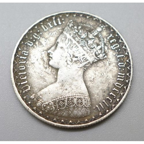 929 - A Victorian Gothic head florin