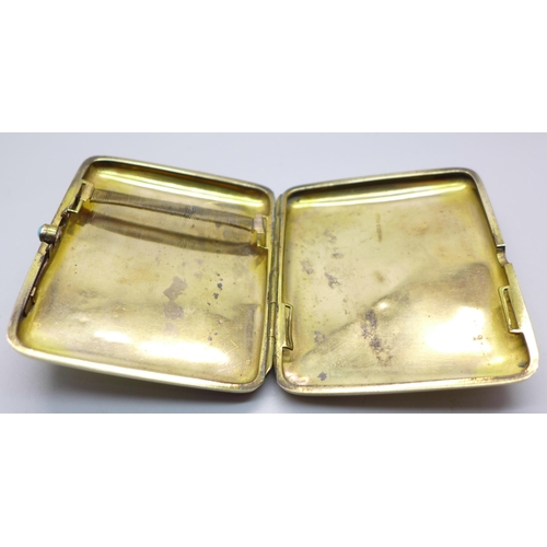 960 - A 9ct gold filled cigarette case, 70mm x 84mm