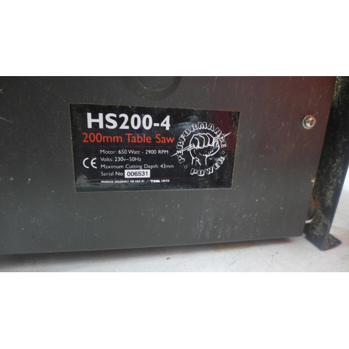 2003 - A 200mm table saw (HS200-LL) - W