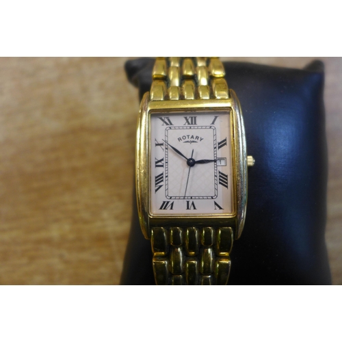 2100 - A men's rolled gold Rotary wristwatch