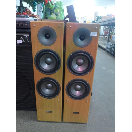 2107 - A pair of Scott large speakers SJS-500 SC