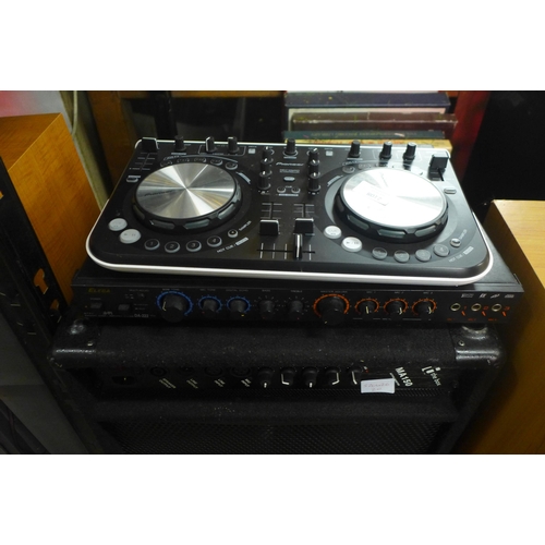 2108 - The box large amp MA150,karaoke mixer / amplifier system DA-222 and Pioneer. DDJ-wego DJ controller