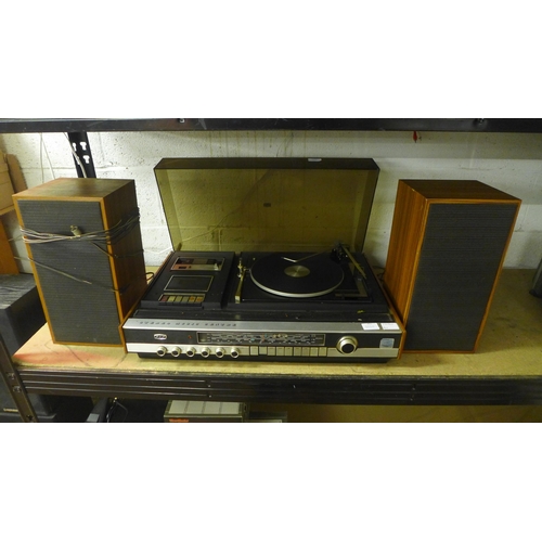 2132 - Garrard 6300 stereo music centre, tape recorder and a pair of G.E.C. S1600 speakers