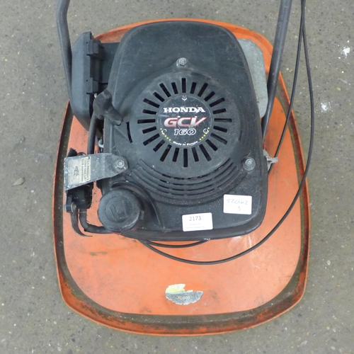 2173 - A Honda GVC160 petrol driven hover lawnmower