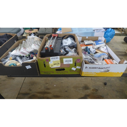 2269 - 3 Boxes of household items including hair products, DIY products, gift bags and other miscellaneous ... 