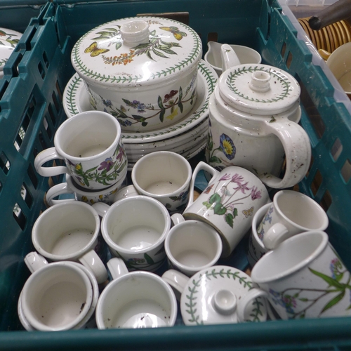 2274 - The botanic garden - selection of crockery including bowls, cups, casserole dish, plates, ect