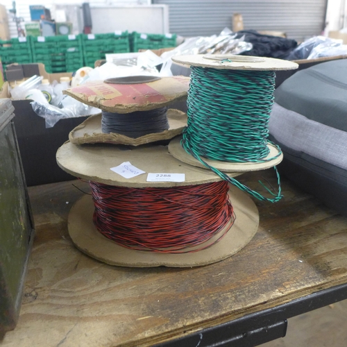 2288 - Three rolls of cable wire