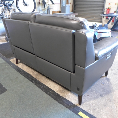 1509 - Grace Grey Leather Power Reclining 2 Seater Sofa, original RRP £699.99 + VAT (310-166) * This lot is... 