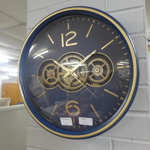 1390 - A moving gears wall clock