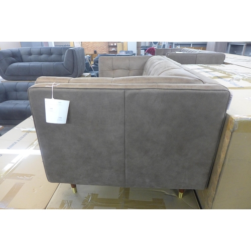 1448 - A Grace dragonstone leather three seater sofa * This lot is subject to VAT, RRP £2839