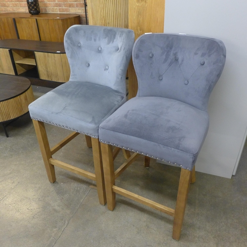 1536 - Two grey Arlo bar stools * This lot is subject to VAT