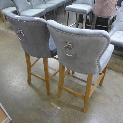 1536 - Two grey Arlo bar stools * This lot is subject to VAT