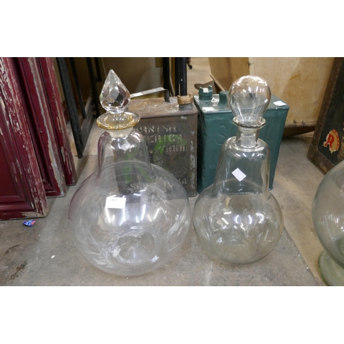 417 - Two glass chemist's bottles