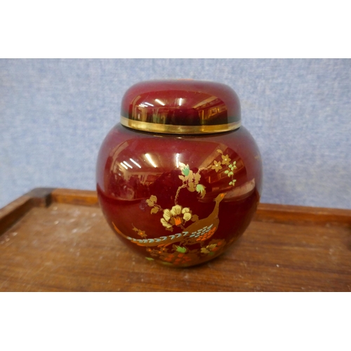 446 - A Carlton ware globular ginger jar with cover and assorted china, including Aynsley, etc.