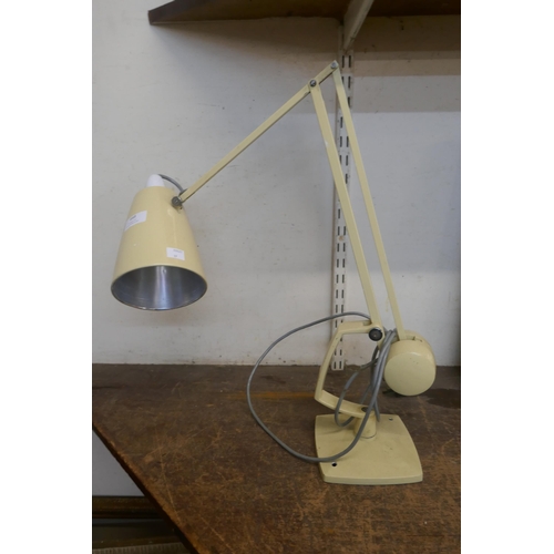 448 - A Hadrill Horstmann cream metal anglepoise desk lamp