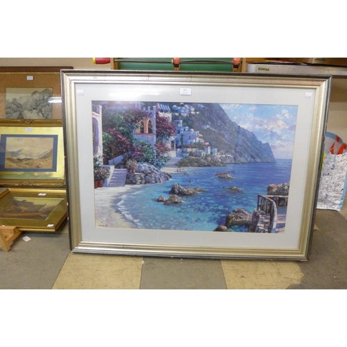 475 - A Capri del Mar print, framed