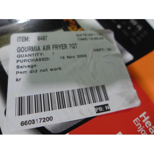 3044 - Gourmia Air Fryer 7Qt     (311-405)    * This lot is subject to vat