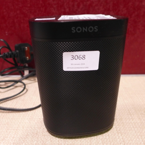 3068 - Sonos One SL Speaker - black, Original RRP £136.99 + vat     (311-172)    * This lot is subject to v... 