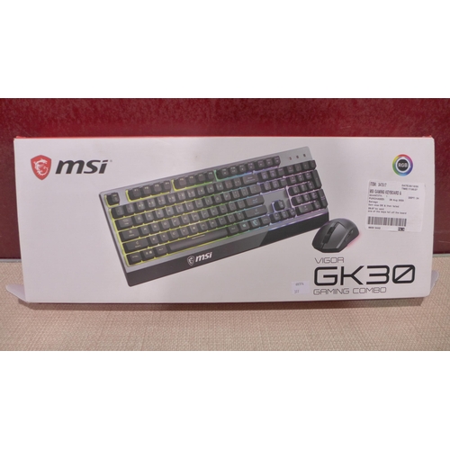 3070 - Msi Gaming Vigor GK30 Keyboard &  Mouse (311-174)    * This lot is subject to vat