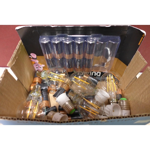 3084 - Luminus A60 Led Conglom Filament Bulbs & mixed Duracell Batteries  (311-241,248,253)    * This lot i... 