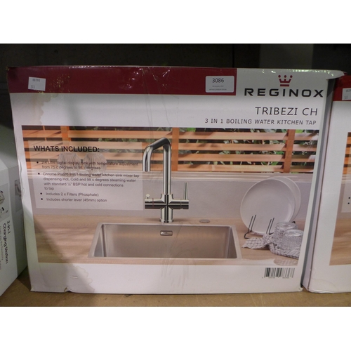 3086 - Reginox Tribezi Boiling Hot Water Tap and Tank - Chrome, Original RRP £249.99 + vat (311-208)    * T... 