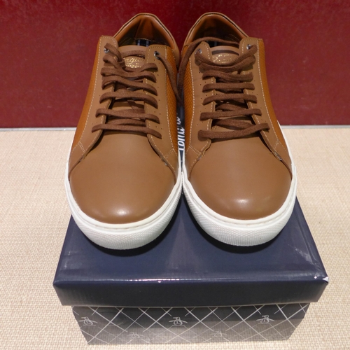 3089 - Men's tan penguin Paxton trainers, size 12 * this lot is subject to VAT