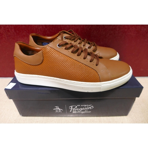 3090 - Men's tan penguin Paxton trainers, size 12 * this lot is subject to VAT