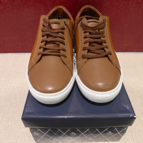 3090 - Men's tan penguin Paxton trainers, size 12 * this lot is subject to VAT