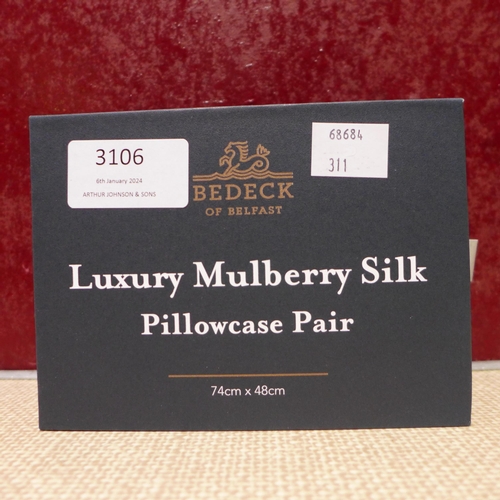 3106 - Mulberry Bedeck Silk Pillowcase    (311-359)    * This lot is subject to vat