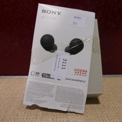 3111 - Sony In-Ear black Headphones - model no WF-C700N    (311-390)    * This lot is subject to vat