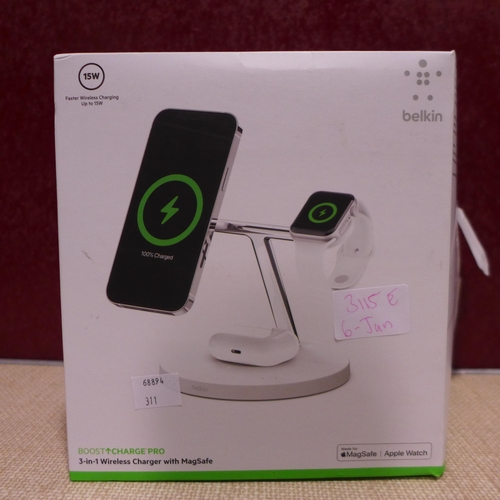 3115e - Belkin 3-In-1 15W wireless Charger (311-470)    * This lot is subject to vat