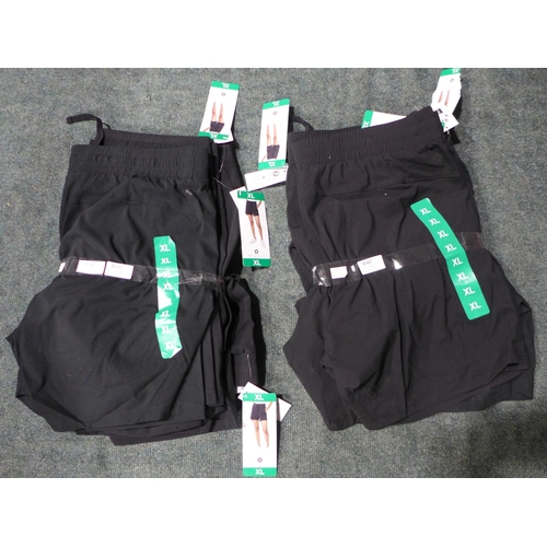 3146 - Ten pairs of women's black Tuff Athletics shorts - size XL  * this lot is subject to VAT