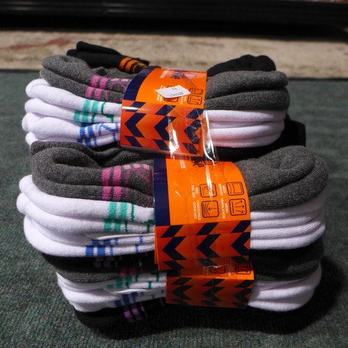 3177 - Five packs of eight women's Ellesse trainer socks - UK size 4-8 - mixed colours (40 pairs in total) ... 