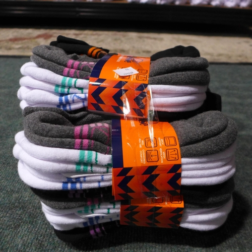 3191 - Five packs of eight women's Ellesse trainer socks - UK size 4-8 - mixed colours (40 pairs in total) ... 