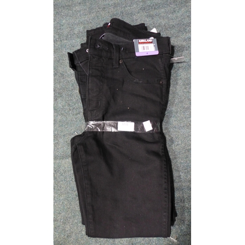 3231 - Three pairs of ladies Kirkland Signature black jeans, size 4 *This lot is subject to VAT